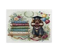 Boykin Spaniel Dog Congrats Grad - Rompecabezas de 500 piezas, libro de graduación, rompecabezas de madera, clase de 2026, decoración de patrón para entretenimiento en casa
