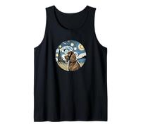 Boykin Spaniel Dog Mom Dad, estilo Van Gogh Starry Night Camiseta sin Mangas