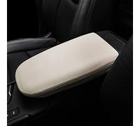BOYOUS Funda para reposabrazos de coche, impermeable, para consola central, resistente a los arañazos, protector de cuero para decoración interior, accesorios para Cadillac XT5 2016-2022 XT6 2020-2022 (costuras beige)