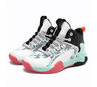 Boys Basketball Trainers Children High Top Sports Shoes Fashion Tennis Running Sneakers Kids Lace Up Mesh School Athletic Shoes Lightweight Non Slip Breathable Tennis Trainer