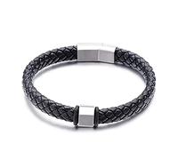 Boy's Bracelet, Wedding Bracelets, Woven Charms Bracelet, Bracelet, Stainless Steel Bracelet, with Magnetic Clasp, Length 21.5 cm, Gifts, Faux, Without
