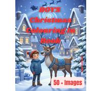 BOYS Christmas Colouring In Book