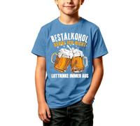Boys Festival Beer Theme tee For Kids - Lightweight Graphic Top For Boys and Girls Seasonal Apparel For Early Summer Celebrations (3-Sky Blue, 6-7 Years)