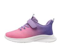 Boys Girls Football Shoes Kids Mesh Wide Fit Tennis Sneakers Easy Fasten Athletic Running Walking School Gym Breathable Lightweight Joggers Footwear for Little/Big Kid