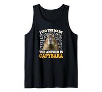 Boys Girls Kids I Did The Math Answer Capybara Meme Lover Camiseta sin Mangas