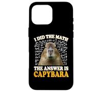 Boys Girls Kids I Did The Math Answer Capybara Meme Lover Carcasa para iPhone 16 Pro MAX