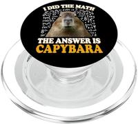 Boys Girls Kids I Did The Math Answer Capybara Meme Lover PopSockets PopGrip para MagSafe