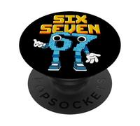 Boys Girls Kids Italian Brainrot Meme 67 Six Seven PopSockets PopGrip Adhesivo