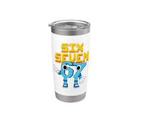Boys Girls Kids Italian Brainrot Meme 67 Six Seven Vaso térmico de acero inoxidable de doble pared