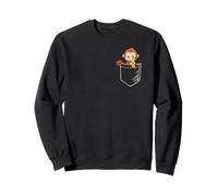 Boys Girls Kids Pet Monkey Banana Lover in a Pocket Sudadera