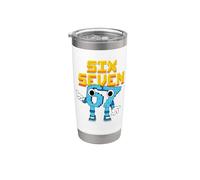 Boys Girls Kids Teacher Italian Brainrot Meme 67 Six Seven Vaso térmico de acero inoxidable de doble pared