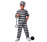 Boys Girls Prisoner Robber Convict Burglar Bill Book Day Halloween Fancy Dress U