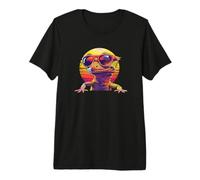 Boys Girls Womens Retro Vintage 80s Pet Crested Gecko Lover Camiseta Premium