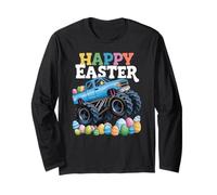 Boys Happy Easter Monster Truck Easter Eggs Toddler Gifts Manga Larga