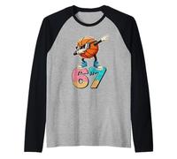 Boys Kids 67 Six Seven Sunglasses Dabbing Basketball Lover Camiseta Manga Raglan