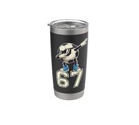 Boys Kids 67 Six Seven Sunglasses Dabbing Soccer Ball Lover Vaso térmico de acero inoxidable de doble pared