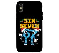 Boys Kids 67 Xmas Six Seven Meme Christmas Pajama Shirt Carcasa para iPhone X/XS