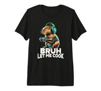 Boys Kids Video Gamer Let Me Cook Meme Lover Bruh Capybara Camiseta Premium