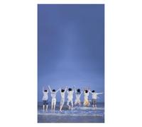 Boys of Summer Poster, Joyful Beach Jump Silhouette Wall Art, Coastal Teen Room Decor, Gift for Son, Brother, Graduation or Birthday Party Gift Idea(Unframed,12x18inch(30x45cm))