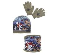 Boys RH4249 Paw Patrol - Juego de 3 piezas, gorros y guantes, verde, XS