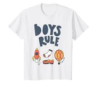 Boys Rule Bold Rocket Sock Shoe Globo Colores Camiseta