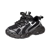 Boys Running Trainers Wide Fit Sports Running Shoes for Teen Boy Sneakers Breathable Soft Lace up Mesh Upper Non-Slip Thick Chunky Sole Walking Tennis Shoes for Little/Big Kids
