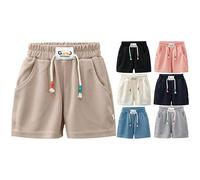 Boys Shorts Kids Drawstring Elastic Waist Athletic Shorts with Pockets Children Loose Fit Straight Leg Activewear Teen Summer Casual Comfy Sports Short Pants