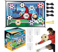 Boys Toss Soccer Goal Game - Kids Ball Training Equipment Set, Outdoor Play Sports Kit, Includes 1 Target 2 Stakes, Lightweight Portable | Interactive with Practice for Children Learning Use