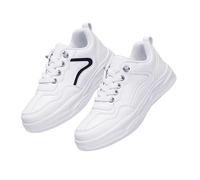 Boys Trainers Kids White Lace Up Ankle Strap Sports Shoes Children Walking Running Athletic Sneakers Teen Boys Non Slip Lightweight School Tennis Shoes Outdoor Casual Pumps