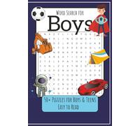 Boys Word Search Puzzle Book: Word Searches with Easy-to-Read Print about Superheroes, Vehicles, Sports, and more | 6x9 inches, 110 pages | 50+ Puzzles | Gift for Holidays, Vacations, and Free Time