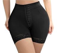 Boyshort con Control De Barriga Y Levantador Glúteos Cintura Alta(Black,4X-Large)