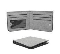 BOYSSPAA Tarjetero de lona para hombre, delgado, hecho a mano, minimalista, delgado, para hombre, gris, Camy-0n, Moderno