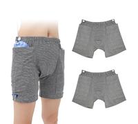 BOYUDZLTD 2 bolsas de nefrostomía para hombre, capacidad para hasta 2 x 2000 ml, pantalones de cuidado de incontinencia para pacientes con ostomía (hombres, 3XL: cintura: 35.4 a 43.3 pulgadas)