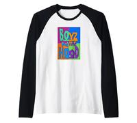 Boyz n The Hood Retro 90's Colorful Logo Hip Hop Movie Camiseta Manga Raglan