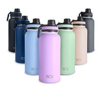 BOZ Botella Agua Acero Inoxidable de 1l, Botella Térmica 1 Litro con Aislamiento de Doble Pared, Termo Agua Fría y Caliente de Boca Ancha Sin BPA, Botella Isotérmica Antiderrame Color Lavanda