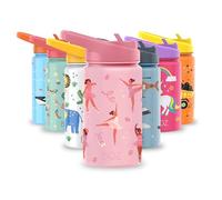 BOZ Botella Agua Niños, Cantimplora Infantil de Acero Inoxidable Infantil, con Tapa Antigoteo Niños, para Bebe, Niña o Garrafa Agua Criança, Sin BPA, Apta Lavavajillas (14 oz (414 ml) (Bailarina)