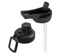 BOZ Tapas de repuesto para botella de agua de acero inoxidable BOZ XL, con tapa de boquilla y tapa de popote