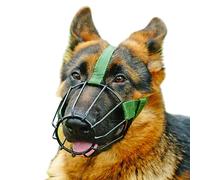 Bozal Antiladridos para Perros,Bozal De Perro De Metal,Bozal De Entrenamiento para Perro,MetáLico,Correas Ajustables,Permitido Beber Agua Y Respirar,para Paseos Diarios Y Uso MáS Largos