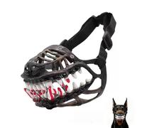 Bozal Aterrador Para Perros Halloween,Bozal De Monstruo Con Dientes Y Correas Ajustables, Divertido Bozals De Hombre Lobo, Accesorio Funcional Antimordeduras Para Fiestas, Cosplay Y Celebraciones，A：XL