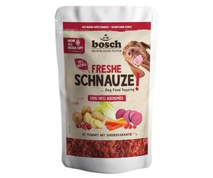 Bozal Bosch Freshe - Verduras de Cultivo Rojas terrosas, 1 x 200 g, para Comida para Perros, Adecuado para Alimentos Secos y húmedos, con Remolacha Fresca, Zanahorias, Patatas y escaramujos