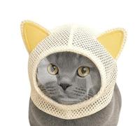 Bozal calmante para gatos de tamaño universal, transpirable para mascotas, retención profesional, herramienta de aseo protectora para el hogar, interiores, viajes, exteriores