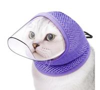 Bozal de Aseo para Gatos - de PVC antimordedura Ajustable y Transpirable | Manta Facial de Aseo para Gatos púrpura, para retener, prevención de mordeduras, mordeduras,