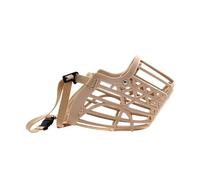 Bozal de cesta para perro, protector ajustable para mordeduras de mascotas, hecho de material plástico, con entrenamiento protector para evitar ladridos (L)