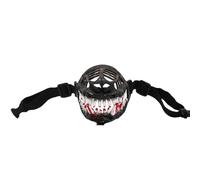 Bozal de disfraz de perro de Halloween, hay dinero de sangre de 26 cm | Marco de goma flexible y correa ajustable para vestirse de temporada