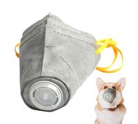 Bozal de filtro de aire para perro, máscara respiradora ajustable para mascotas, cubierta facial antipolvo transpirable 3X, protección de filtro de aire para perros de raza pequeña, mediana y grande