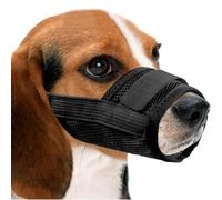 Bozal de malla de nailon ajustable para perro, transpirable, ajuste rápido, con correas para evitar mordeduras, gritos y comer accidentalmente (talla S)