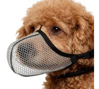 Bozal de malla para perro, suave, antiaburrido reflectante, bozal de aseo y protección de las ollas, para perros pequeños medianos y cachorros, dejar de , cuidar, ladrar, visitar