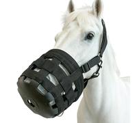 Bozal de pastoreo para caballos nylon anti-masticar ligero flexible | Bozal Pastoreo Transpirable Caballo Para Mantenimiento Pre Paddock Entrenamiento Alimentación