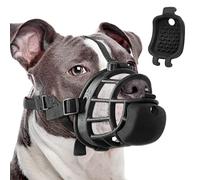 Bozal de perro con alimentador lento para entrenamiento positivo, antimordeduras masticar lamiendo heridas, bozal de cesta suave humana para perros pequeños y medianos grandes, permite jadear, fácil de aceptar
