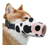 Bozal de perro impreso, diseño de mascota sin hocico de corteza - perros de lazo ajustable anti-mordida cubierta bucal para pequeños, medianos y cachorros